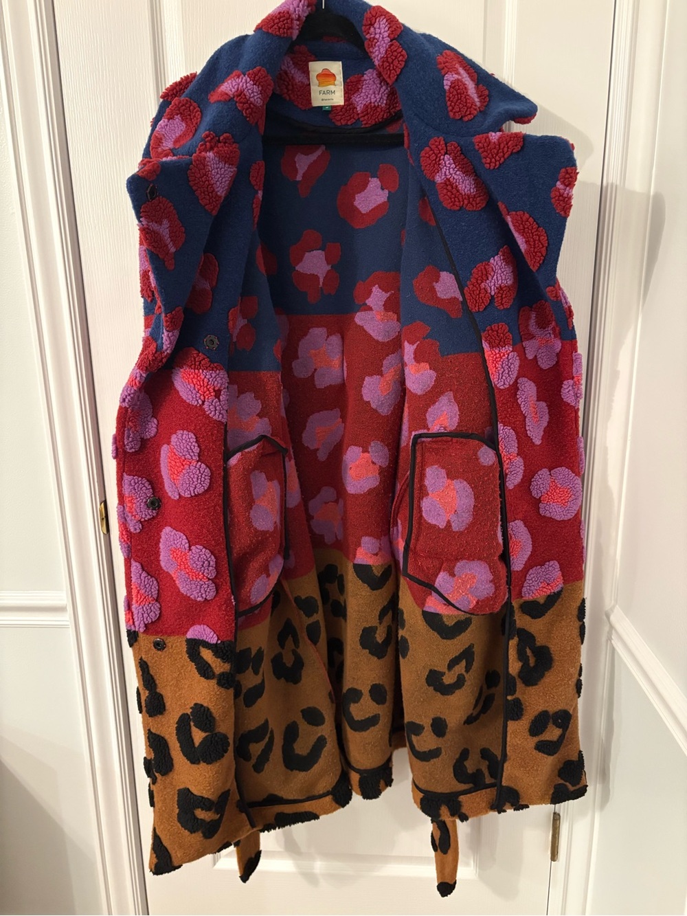 Farm Rio Teddy Coat size medium - Picture 8 of 11